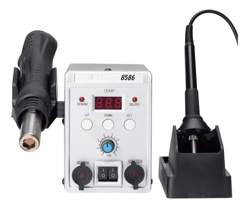 760W 8586 2 in 1 Hot Air Solde - đánh giá và giá Smd Rework Station Hot Air Soldering 2 In 1